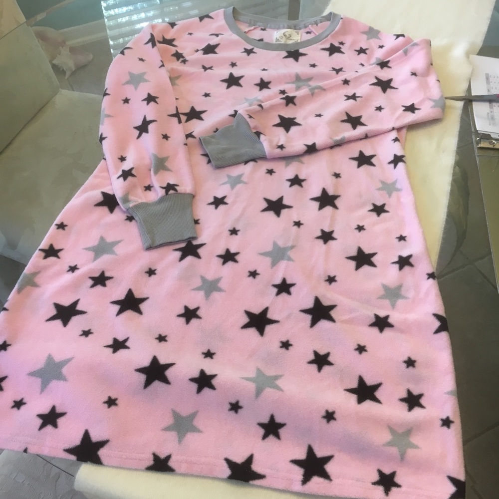 L Fleece Nightshirt PJ Couture brand Pink #104